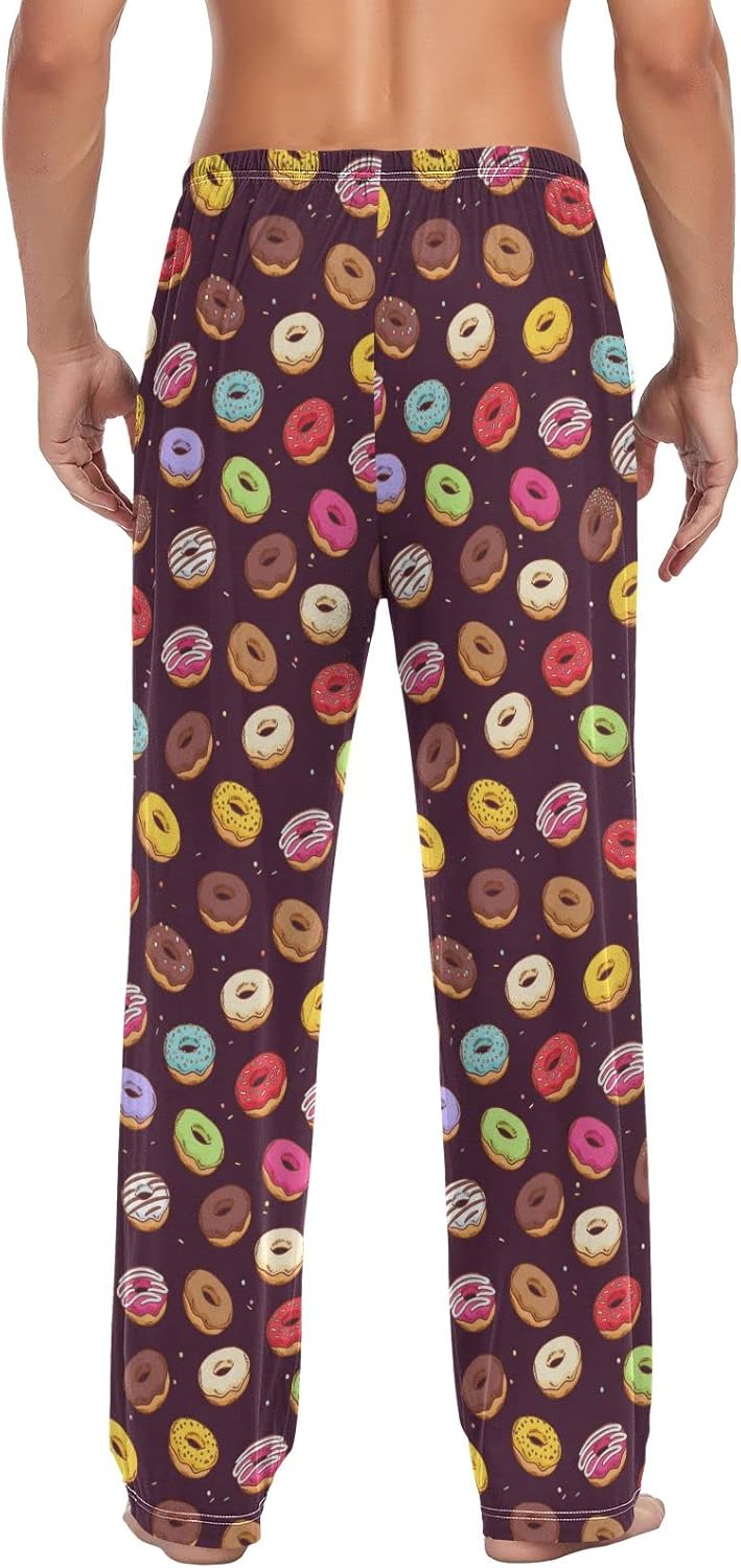 Ollabaky Men's Pajama Pants Cartoon Dinosaur Pjs Bottoms with Pockets Sleep Lounge Pants for Men - Image 2