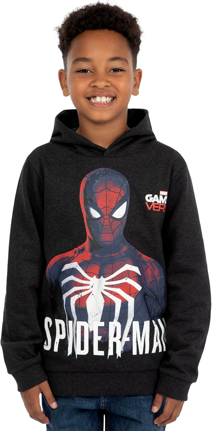 Marvel Spiderman Hoodie | Spiderman Boys Clothes | Spider- Man Boys Hoodie | Black 7