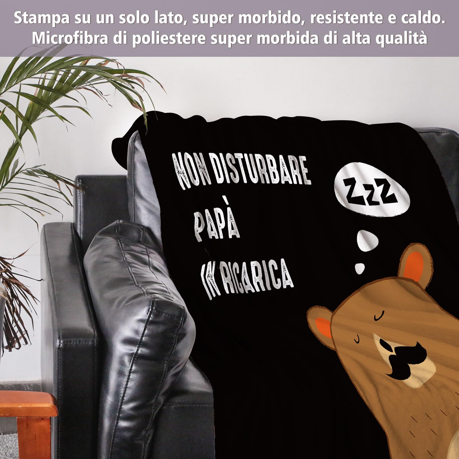 Coperta Regalo Per Papà – Julazy 203x152 Cm In Morbida Flanella – Frazione Del Papà Da Figlio O Figlia – Idea Compleanno E Festa Del Papà