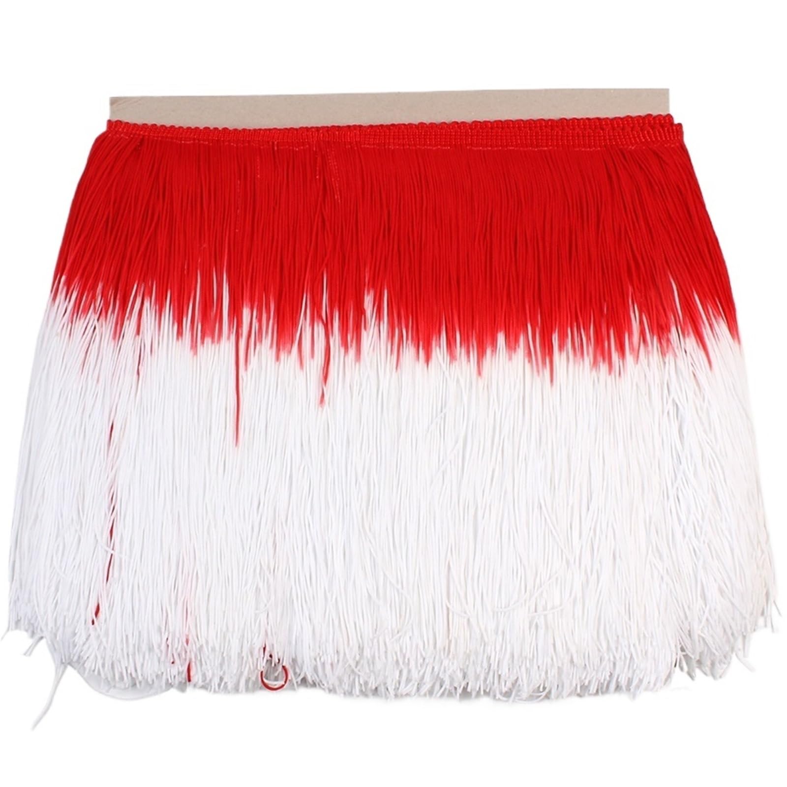 Tassel Fringe Trim 1Yard/Lot 20cm Lace Patchwork Color Trim Fringe DIY Latin Dress Stage Clothes Accessories Decorative Tassels Curtains Fabric(Color24 1Yard)
