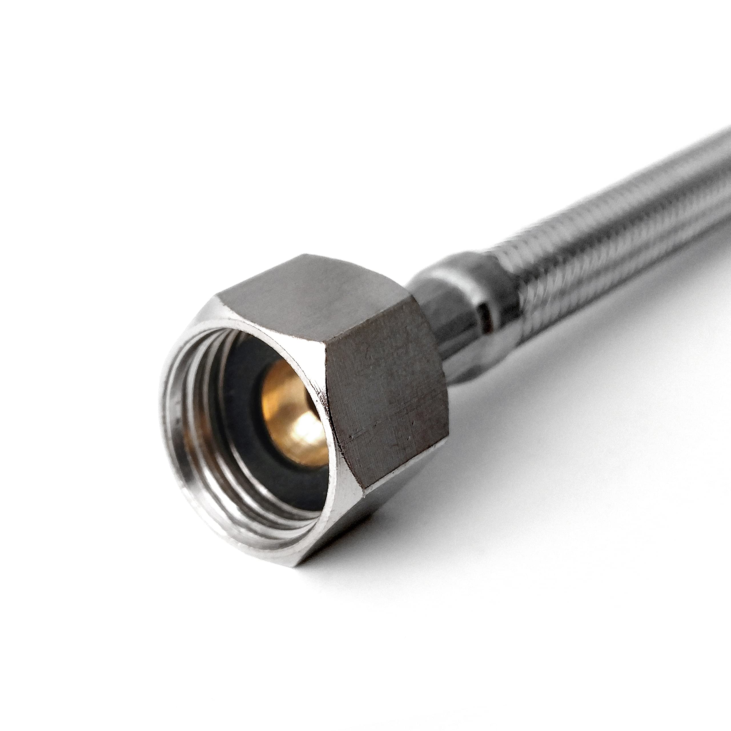 Tuyau Flexible Cuisine Tuyau Flexible Plomberie 15mm WRAS - Acier Inoxydable 300mm - Chaudière, Robinetterie Flexible Compression Chaudière