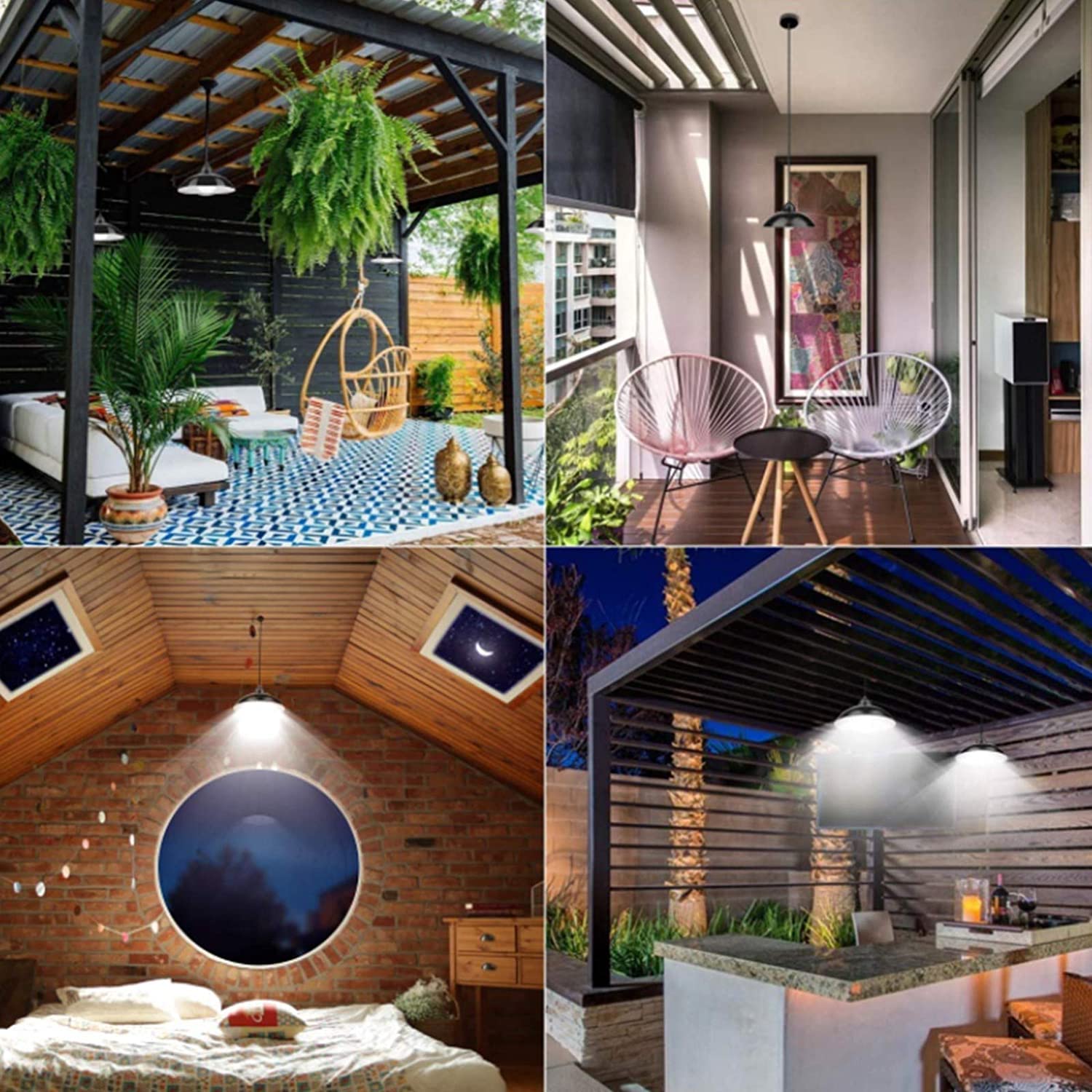 Luces Solares Para Cobertizos Luz Colgante Solar LED Portátil Para Exteriores Con Control Remoto Lámpara De Pared Impermeable IP65 Ajustable Para Jardín Patio Porche Patio