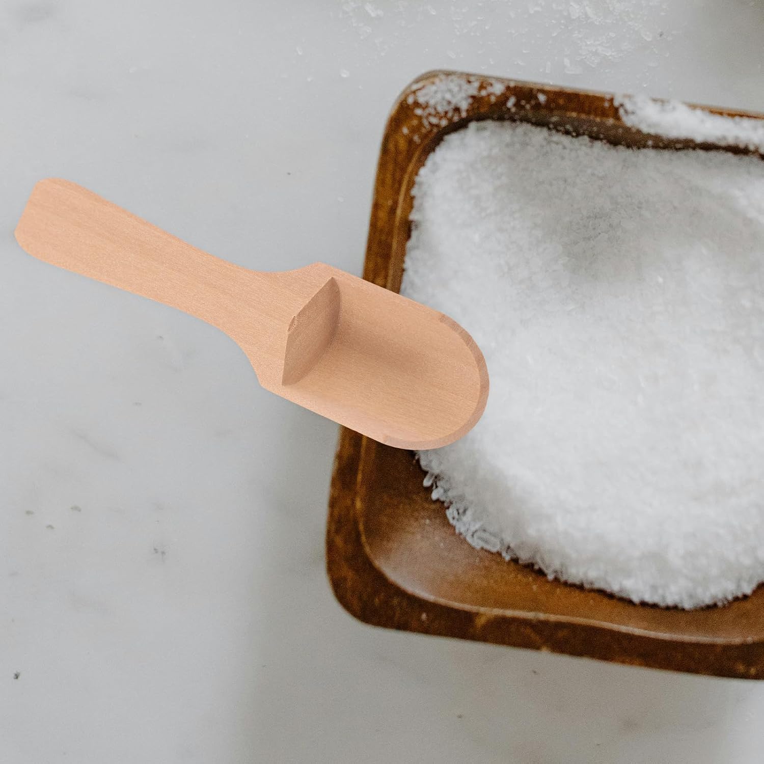 4pcs Wooden Salt Spoons Small Spoon Set for Tea Leaves Measuring