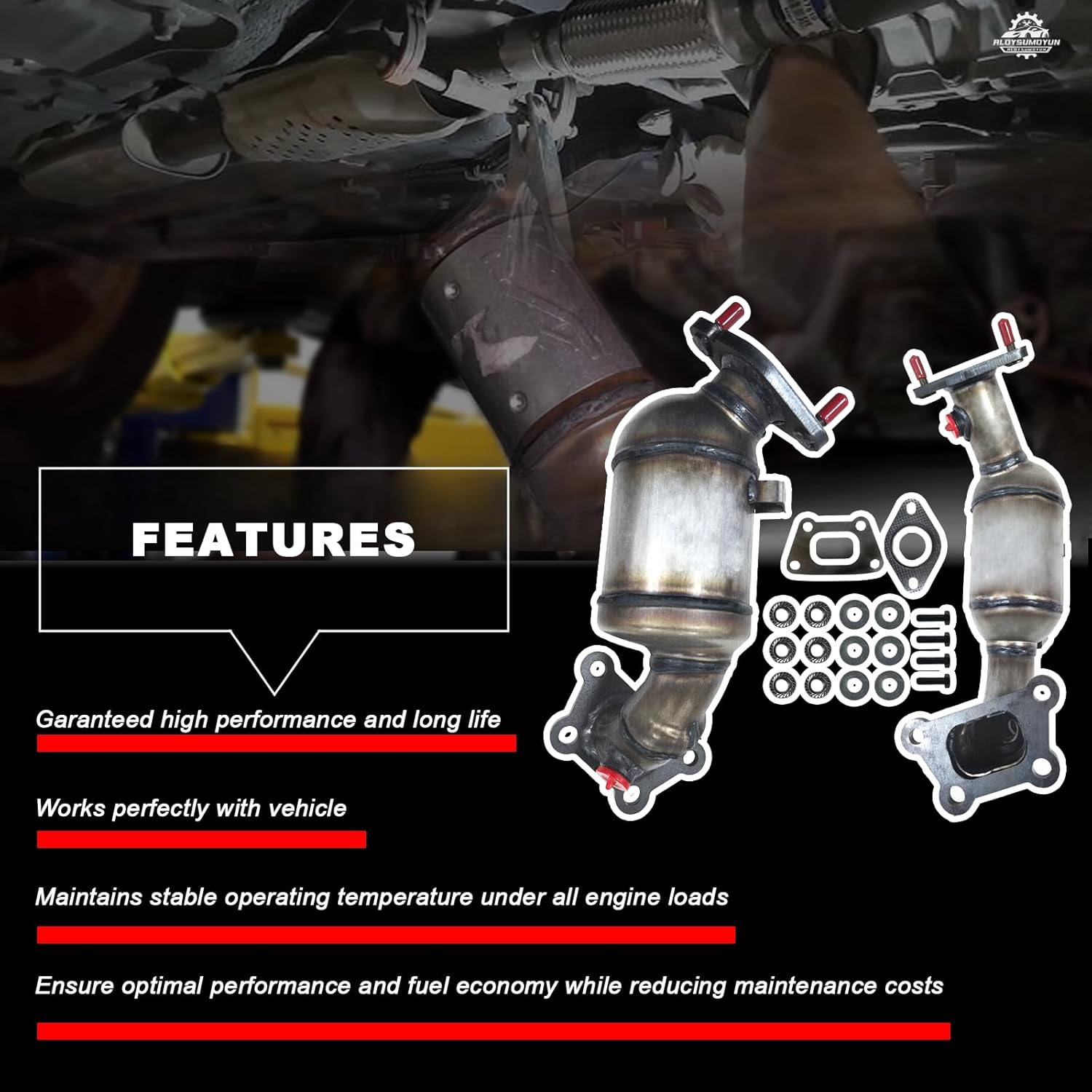 674-067 674-068 Front & Rear Catalytic Converters Compatible with 2018 2019 2020 2021 Chevy Traverse V6 3.6L & Buick Enclave V6 3.6L