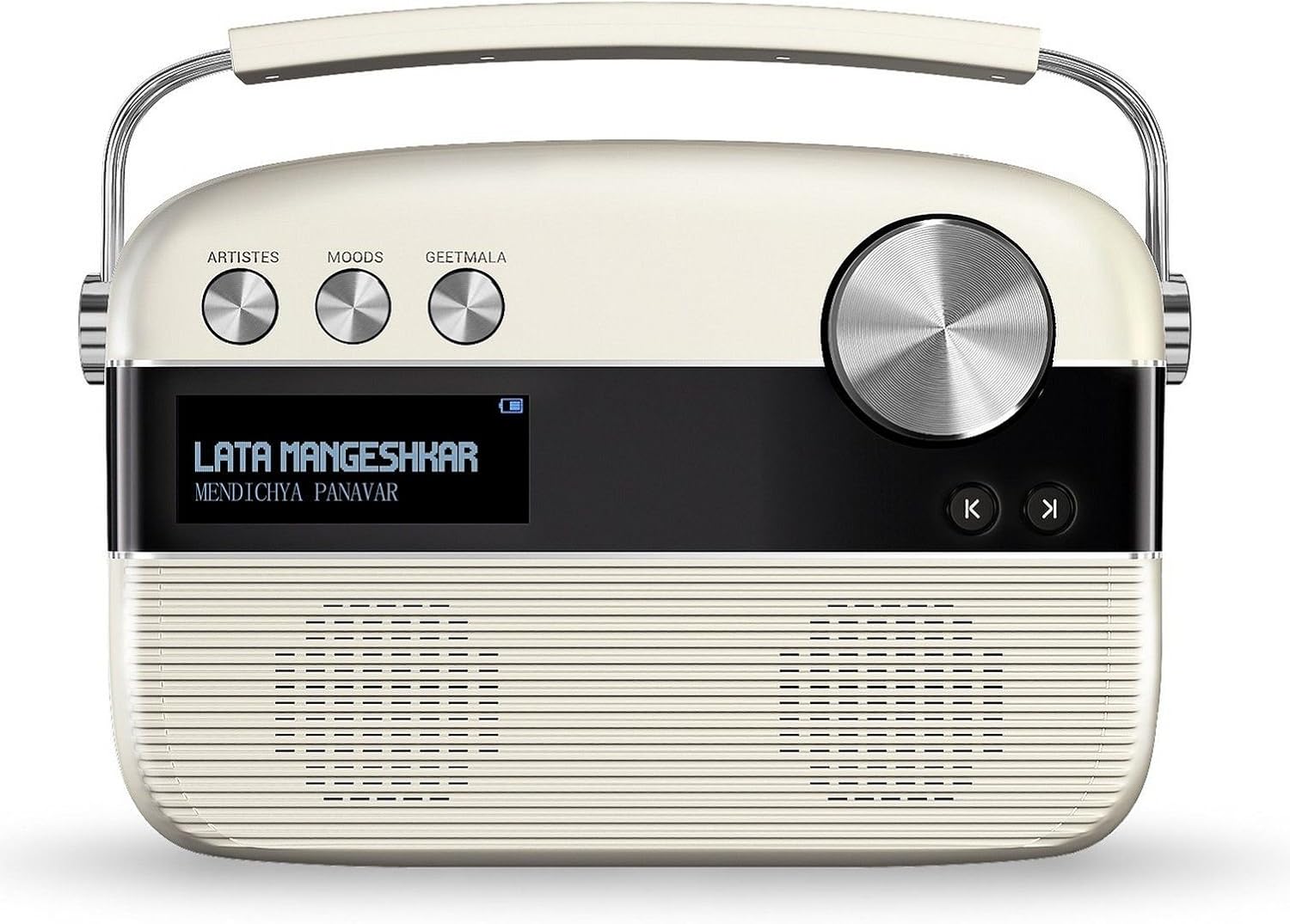 Carvaan Saregama Marathi Portable Digital Music Player (Porcelain White)