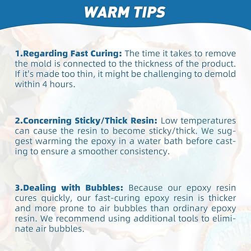 Miniatura 8 de Shabebe Kit de resina epoxi de 80 onzas, resina epoxi de curado rápido de 4 horas, resina epoxi transparente antiamarilleamiento y sin burbujas,