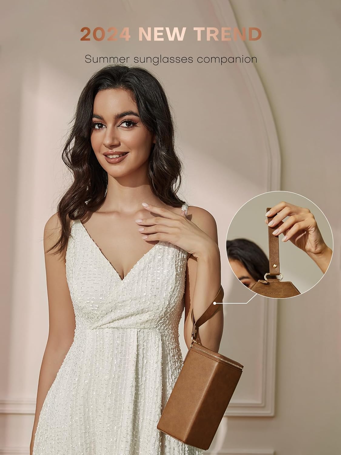 Sunglasses Travel Case Organizer Hangable for Men Women, Eyeglasses Foldable Storage Organizer - Image 5