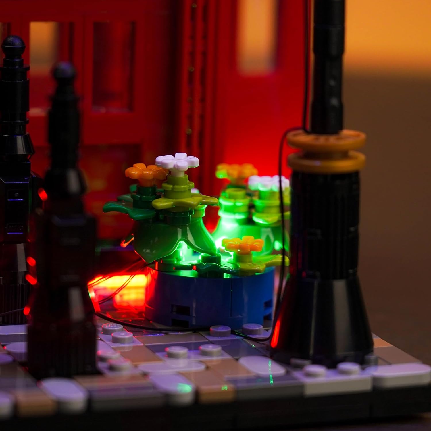 VONADO LED Light Kit Compatible with Lego Red London Telephone Box 21347 Creative Lighting Set Accessories Compatible with Lego London 21347 Building Set (Lights Only, No Models)