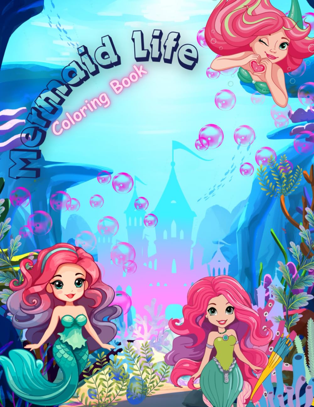 Mermaid Vibes Coloring Book for Kids Ages 5–12: 120 Pages of Underwater Magic, Ocean Friends & Whimsical Adventures: A Fun and Relaxing Coloring ... and Magical Ocean Scenes for Girls and Boys