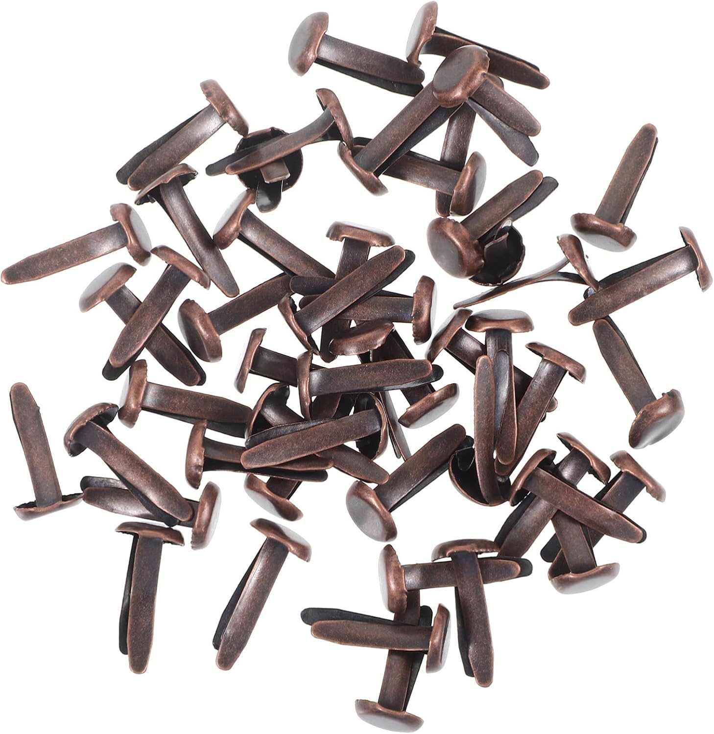 EXCEART Metal Double Foot Spikes 50pcs Paper Craft Brads DIY Scrapbooking Brads Craftsmanship