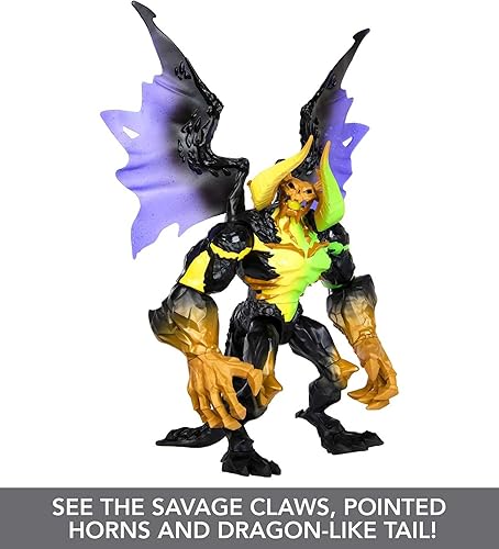 Miniatura 5 de Masters of the Universe and He-Man Figura de acción, esqueleto de terror cósmico, villano MOTU altamente posable, decoración especial de neón