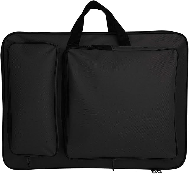 A3 Art Portfolio Case Water-resistant Art Portfolio Carry Bag Portable Drawing Board Bag Student Art Work Portfolio Backpack Painting Sketch Pad Art Storage Tote Bag for Palette Paints Brushes Pencils