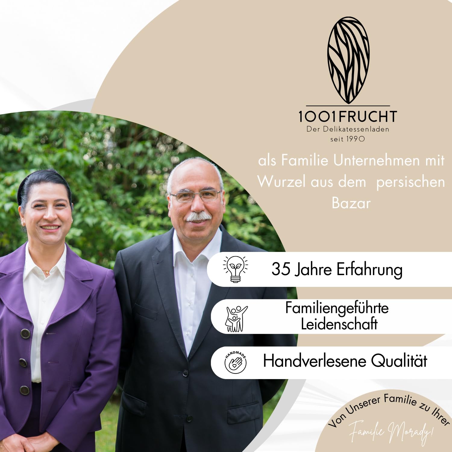 1001 Frucht - Kaffee Crema & Espresso - MORGENLAND - Barista Kaffee -Espressobohnen - Arabica - Arabicabohnen - geröstete Kaffeebohnen - 1kg