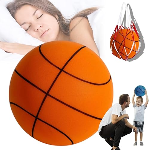 AELVOURS Baloncesto silencioso para interiores Baloncesto silencioso de espuma de alta densidad de 29.5 pulgadas baloncesto de entrenamiento para
