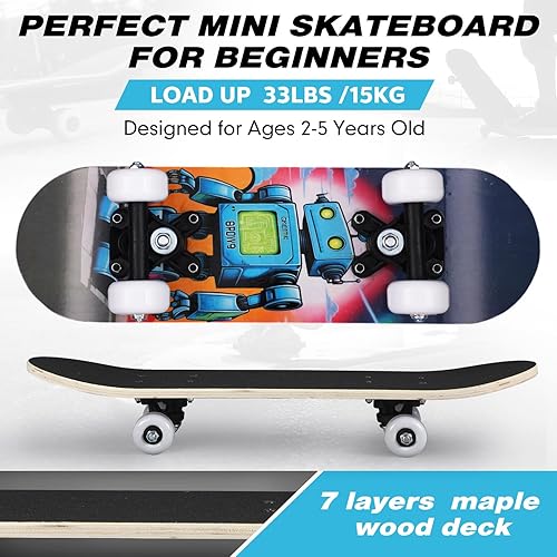 Vista 110 de Honoson Juego de 7 piezas de monopatín para niños pequeños, rodilleras, coderas, muñequeras