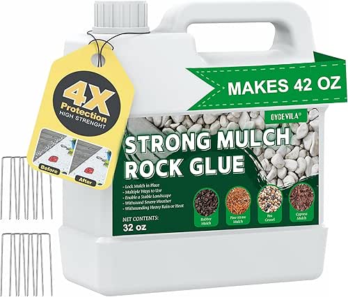 Concentrate Rock Glue, Makes 42oz Pea Gravel Glue for Landscaping,