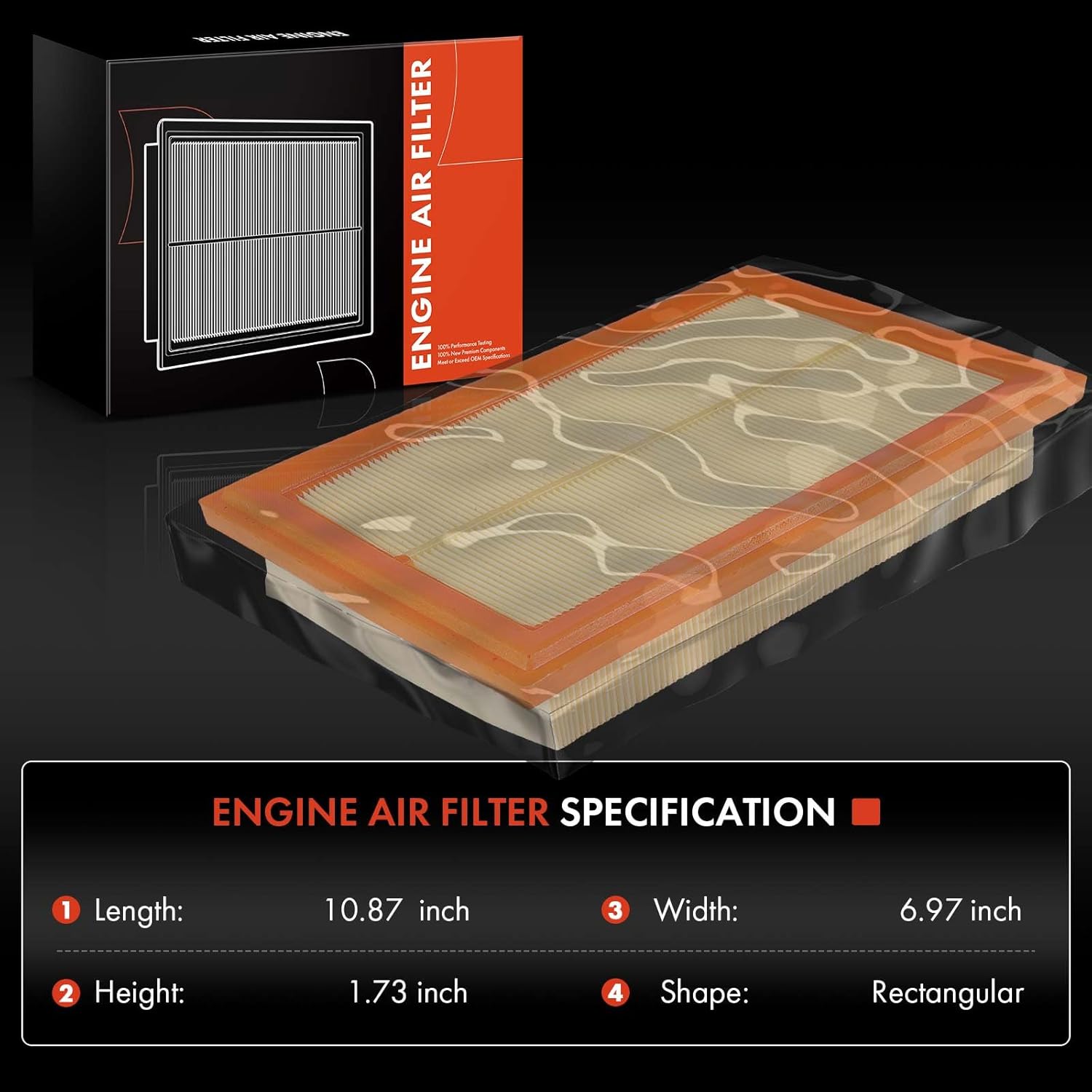 A-Premium 2-PC Engine Air Filter Compatible with Mercedes-Benz C300 2015-2018, C350e 2016-2018, E300 2017-2019, GLC300 2016-2019, GLC350e 2018-2020, SLC300 2017-2019, SLK300 2016-2016, 2.0L