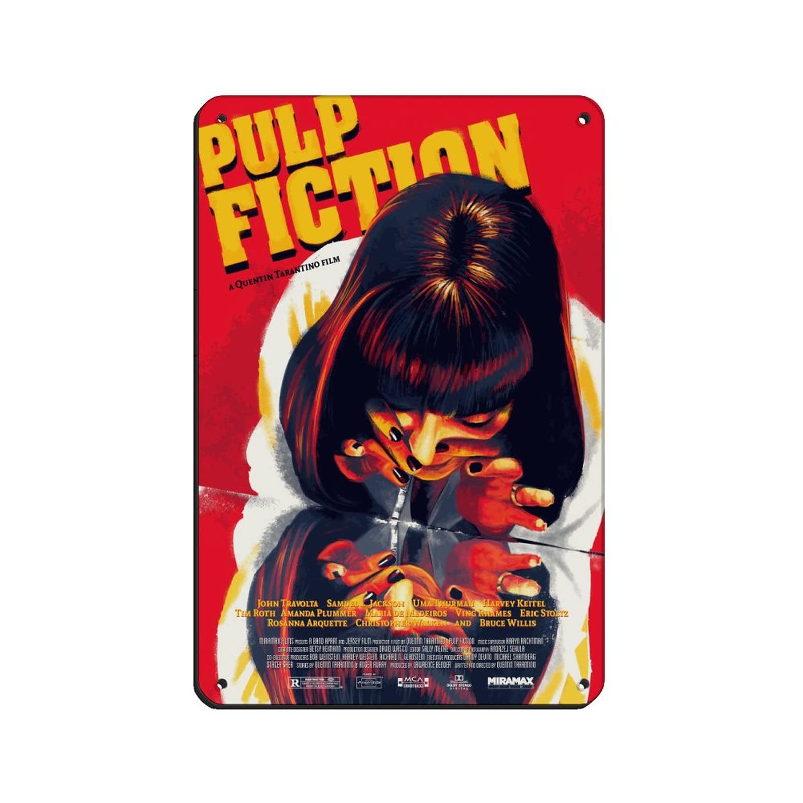 ZOLULA Mia Wallace Pulp Fiction 1, poster su tela, decorazione artistica da parete per soggiorno, camera da letto, senza cornice, 20 x 30 cm