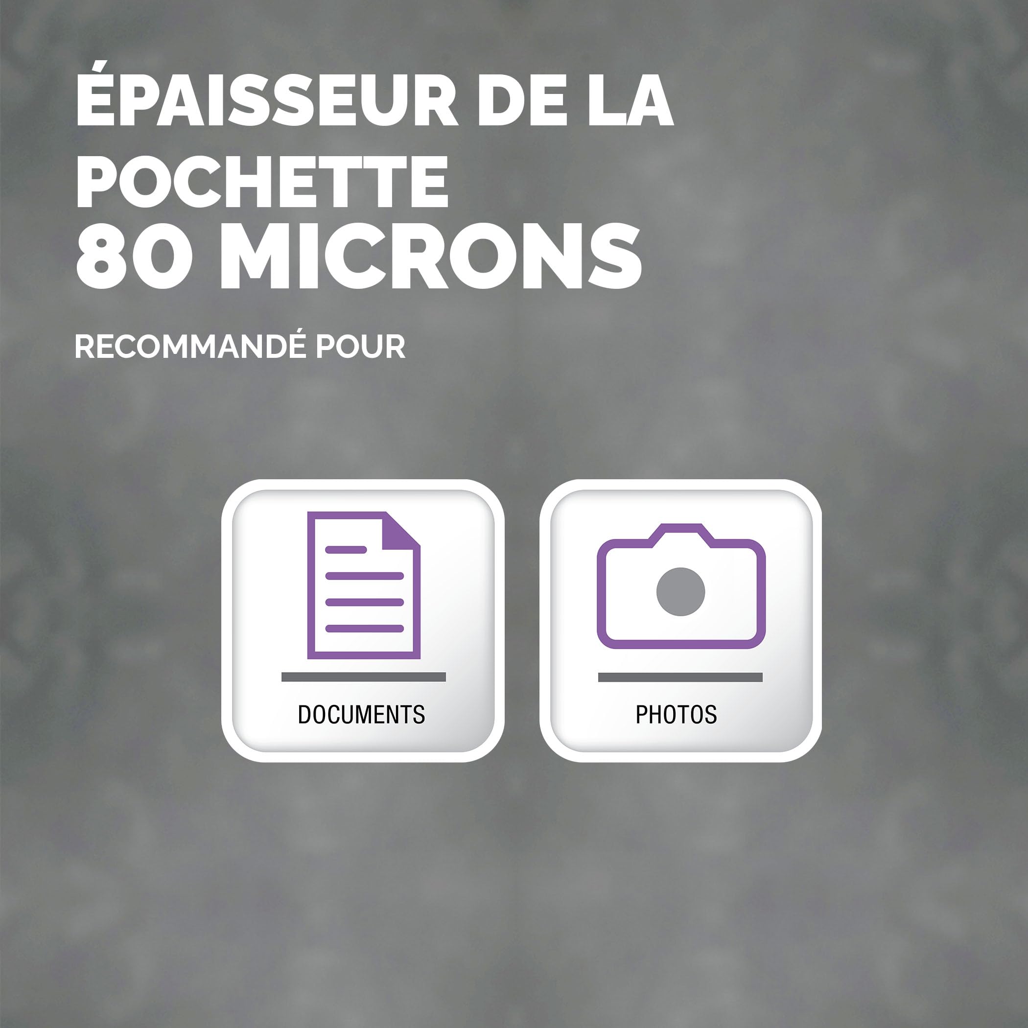 Fellowes Pochettes de Plastification A4 80 Microns Pack de 100 Feuilles Finition Mate