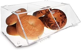 Ikee Design Acrylic Display Case Storage w/ A Hinged, Slanted Door & A Divider, 2 Compartments - coolthings.us