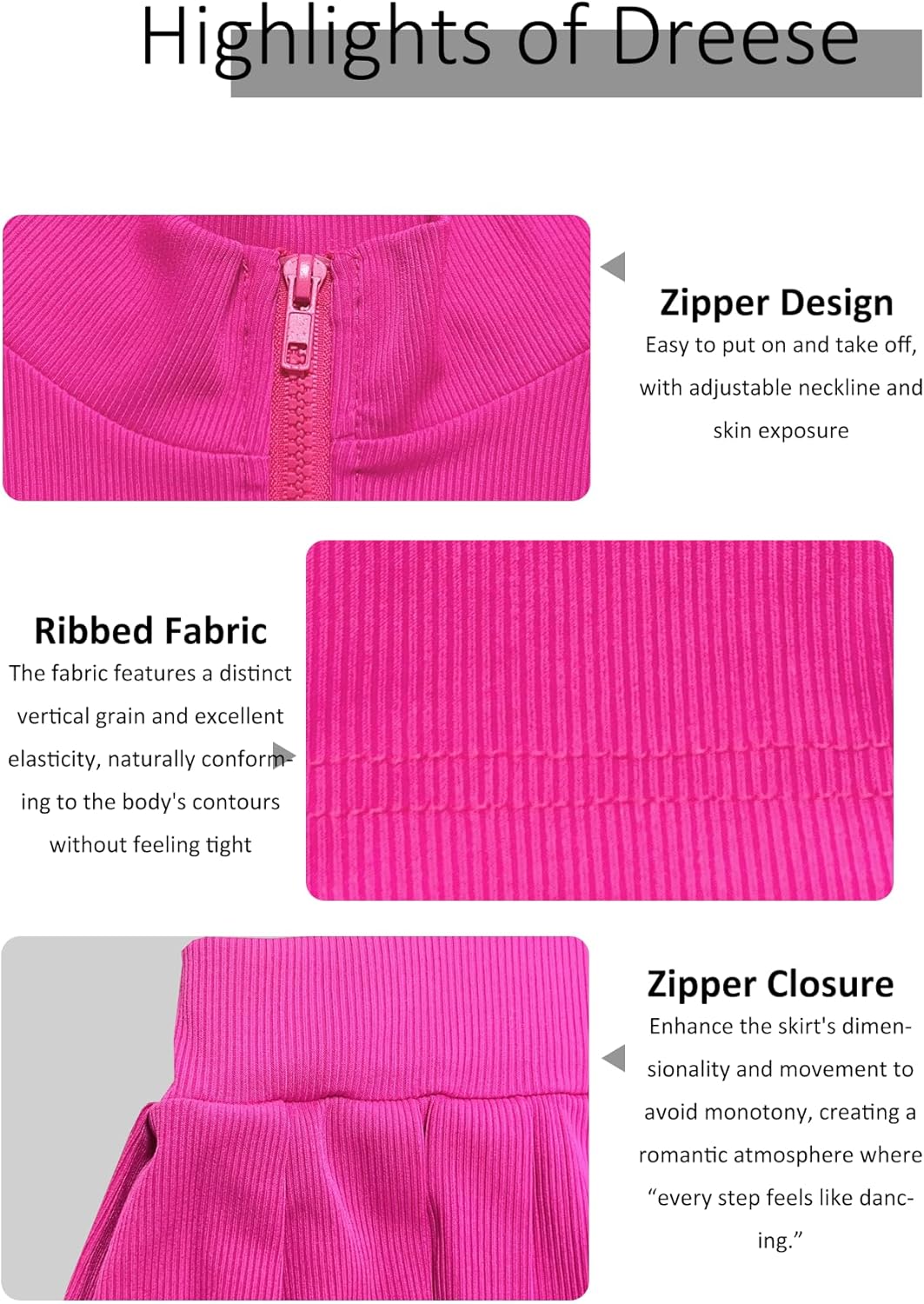 LAJIOJIO Women's 2 Piece Outfits Short Sleeve Crop Top and Pleated Skirt Set Casual Athletic Going Out Outfits - Image 5