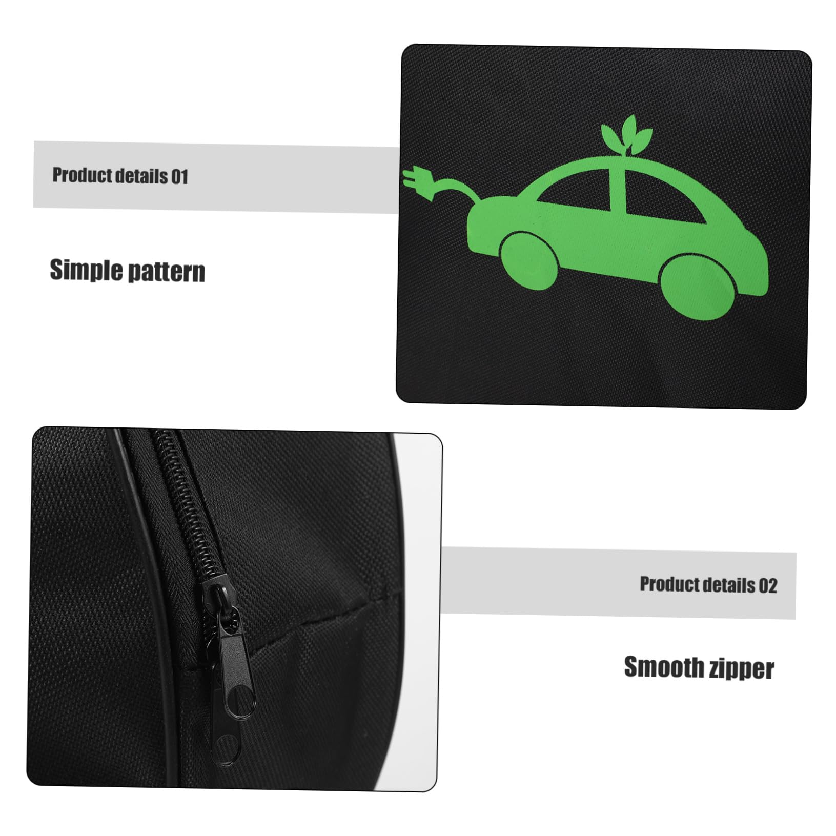 Luxshiny Estuche Organizador para Cargador De Vehículos Eléctricos Portátil y Resistente, Bolsa Redonda y Antichoque para Cables De Carga Ev, Adecuado para Viaje y Uso En Coche