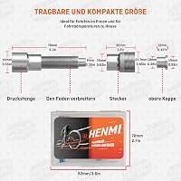 HENMI Hajtókar Leszerelő Készlet Kerékpárokhoz - 14 mm Kulcs, Kenőolajjal és Zsírral - Shimano, Bosch, ISIS, Octalink Kompatibilis Univerzál 6