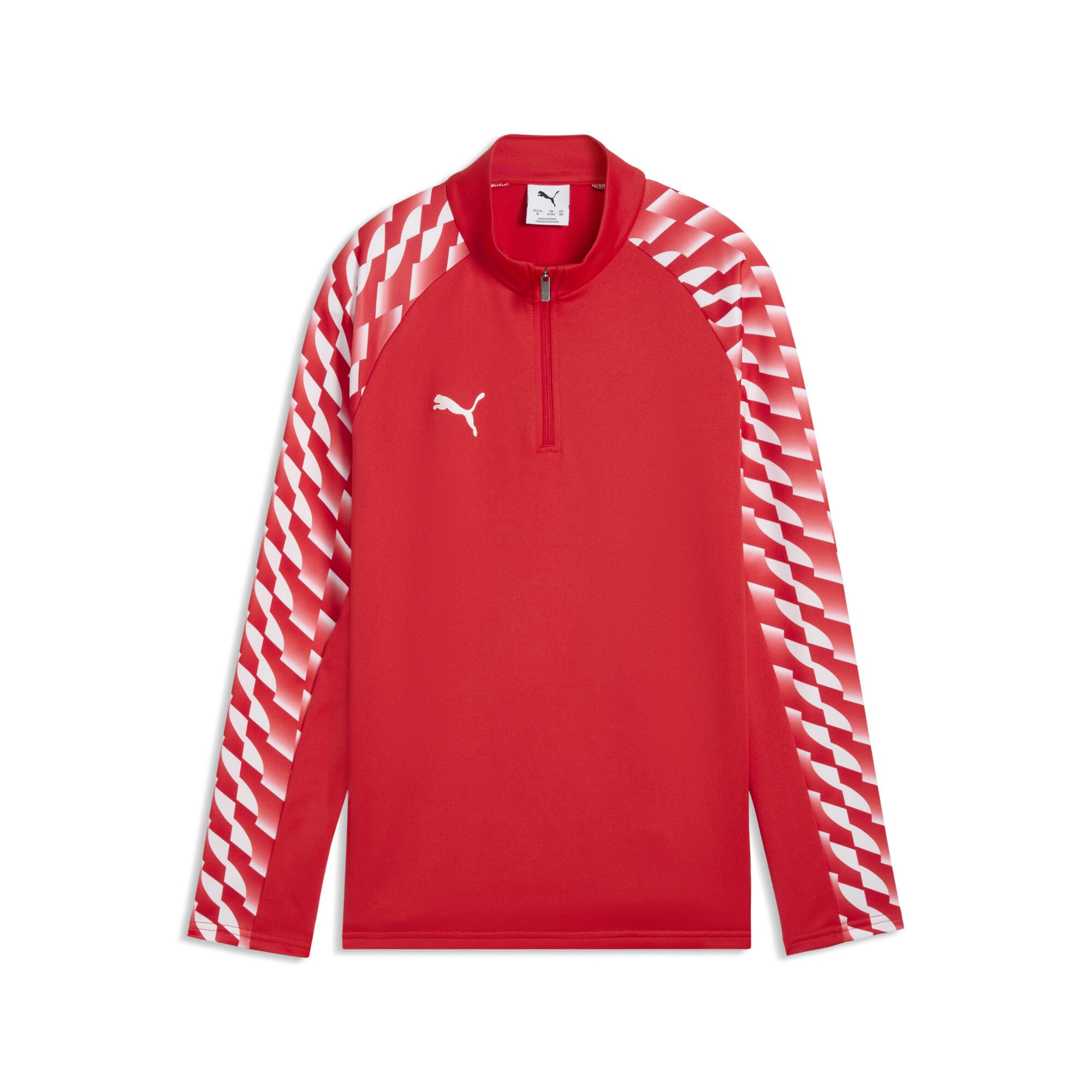 PUMA teamLIGA26 Training 1/4 Zip Top Jr Sweat Jackets, 116, Red White Red