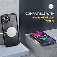Vista 798 de Miracase - Funda magnética para iPhone 13 Pro Max de 6.7 pulgadas (compatible con MagSafe), transparente, completo, protector de pantalla de vidrio