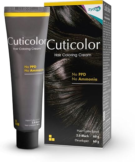 Cuticolor Permanent Hair Color Cream|Dr prescribed|Suitable for Sensitive Skin|Eco Mechanism for Preserving Scalp Health|No Ammonia|No PPD|Enriched…