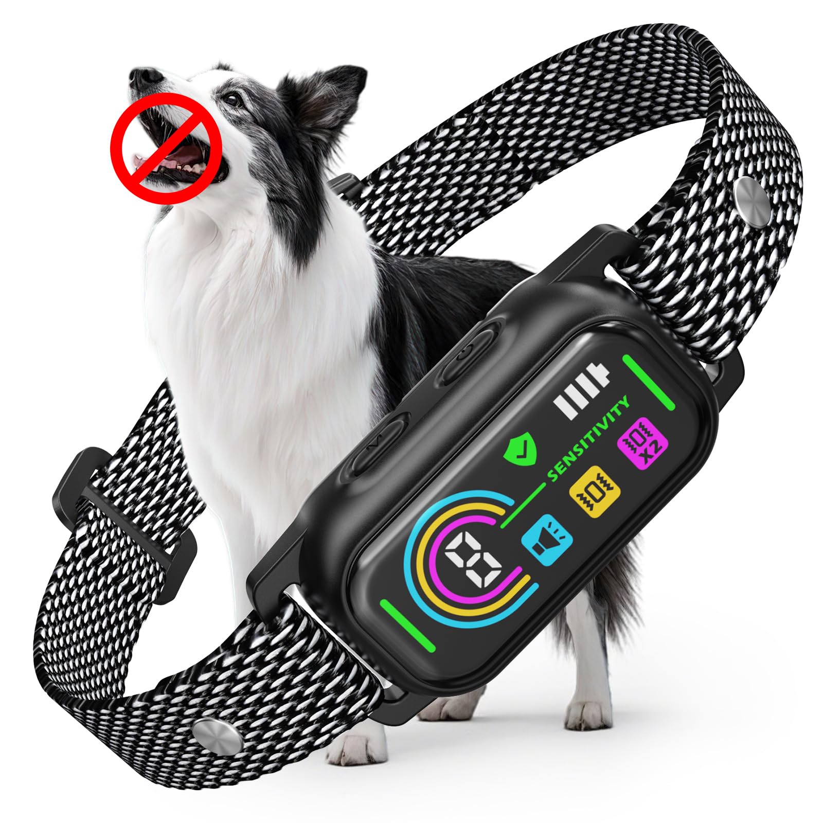 LYtech Collar Antiladridos para Perros, Antiladridos y Antiaullidos para Perros, 4 Modos de Vibración/Sonido, Impermeable IP67, Dispositivo Recargable para Detener los Ladridos Grande Mediano Pequeño - 2