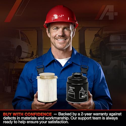 Miniatura 6 de Juego de separadores de agua para filtro de combustible Cummins de 6.7 L Repuesto para motores Dodge Ram 2500 3500 4500 5500 6.7 L Cummins Turbo