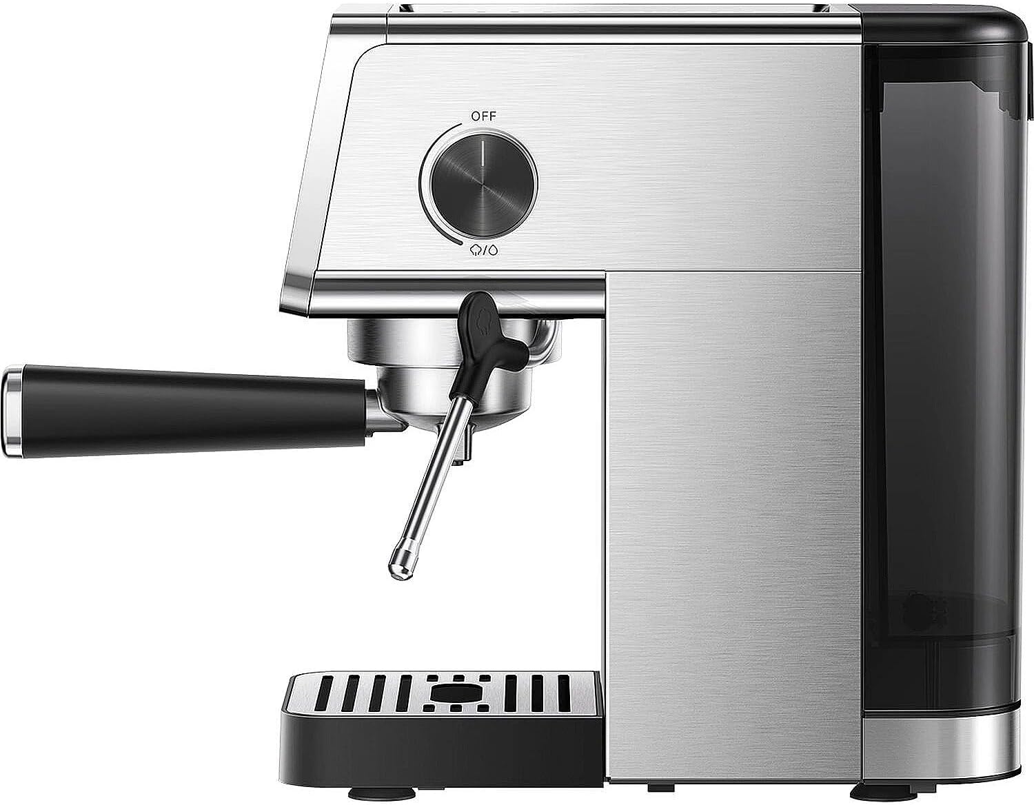 Side view of the Xiaomi Espresso Machine with steam wand extended