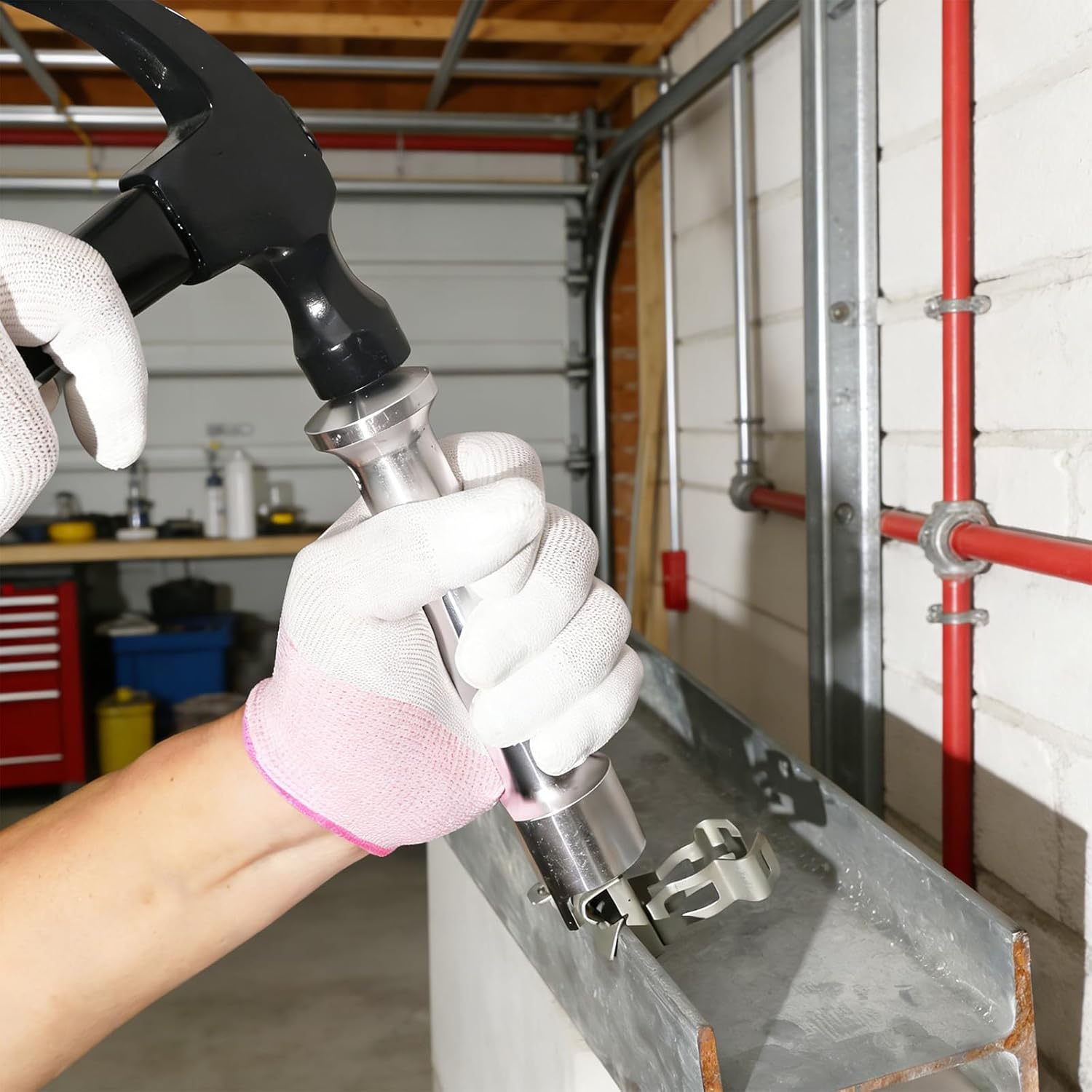 Clip Whacker - Magnetic Beam Clamp Tool, Flange Clip Holder, Electrician Flange Tool, Beam Clip Whacker (54100)