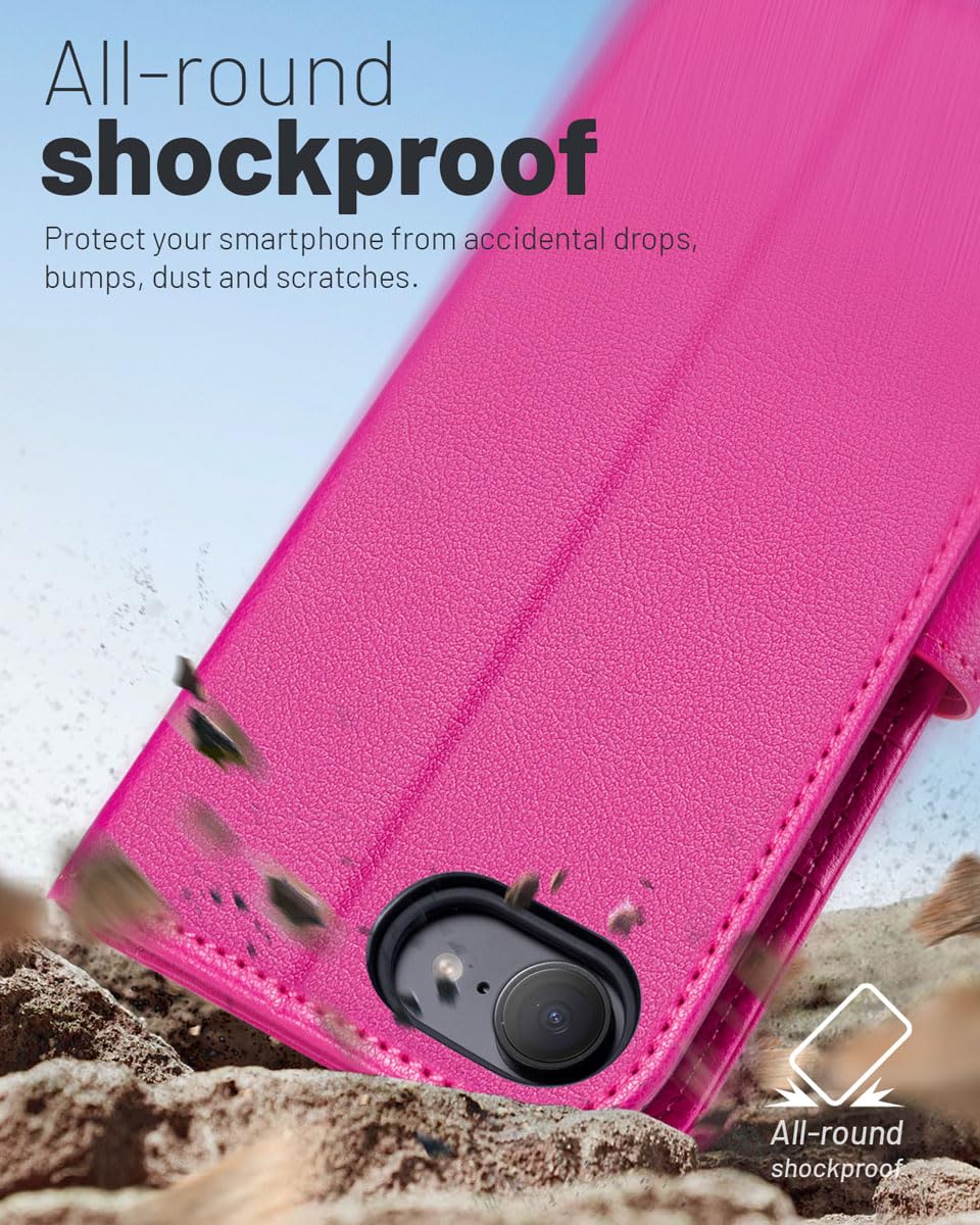 Wallet Case Für IPhone 16e – Mit Kartenfächern, Klappständer, PU-Leder, Schlank Und Schützend