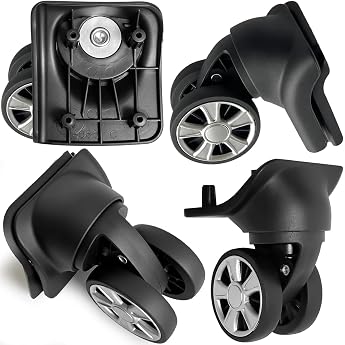 Tobeso-Nuoze Set of 4 Suitcase Wheels Replacement Wheels for Suitcase Repair 360  Rotating Case Replacement Wheels with 4 Mounting Holes L330
