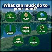 Vista 5 de Pellets removedor de suciedad de 5 libras (10 cucharadas) Tabletas de estanque tratan 1.25 acres Removedor de polvo de lago, reductor de lodos