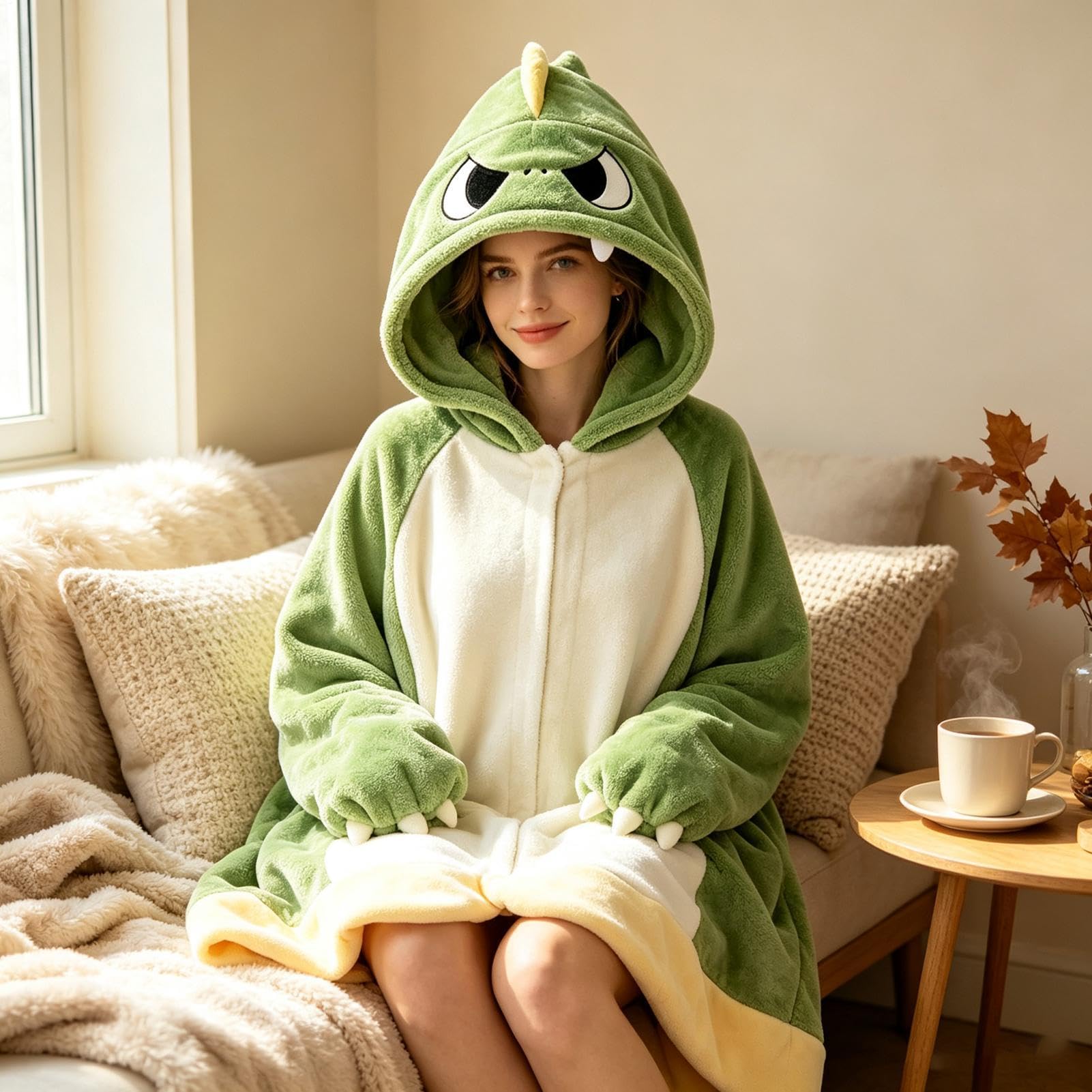 Manta Con Capucha Animal Para Adultos Halloween Chal Con Capucha