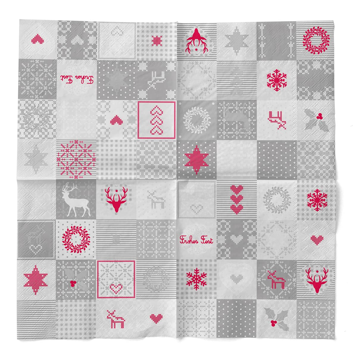 Mank Airlaid-Servietten 40x40 Cm – Weihnachtsservietten In Bordeaux, 50 Stück, Saugstark & Stoffähnlich