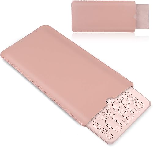 Miniatura 1 de Messiro PU Leather Keyboard Sleeve for Logitech K380 & Apple Wireless Magic Keyboard A2449 A2450 MLA22LLA A1644, Travel Sleeve Bag Case, Not