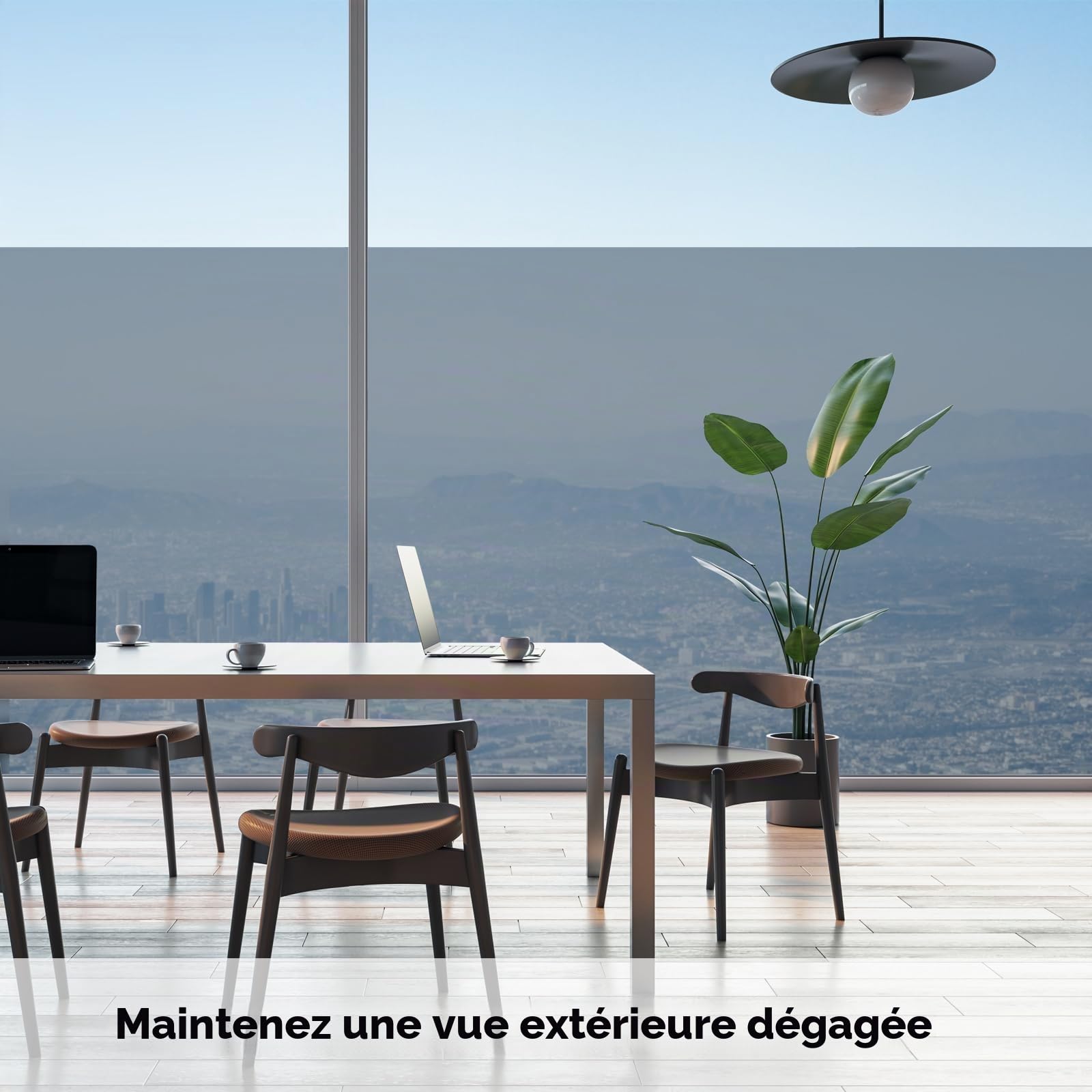 Volcanics Film de confidentialité à sens unique pour fenêtres en verre, film teinté réfléchissant la chaleur, antireflet, électrostatique, argenté - 90 x 195 cm