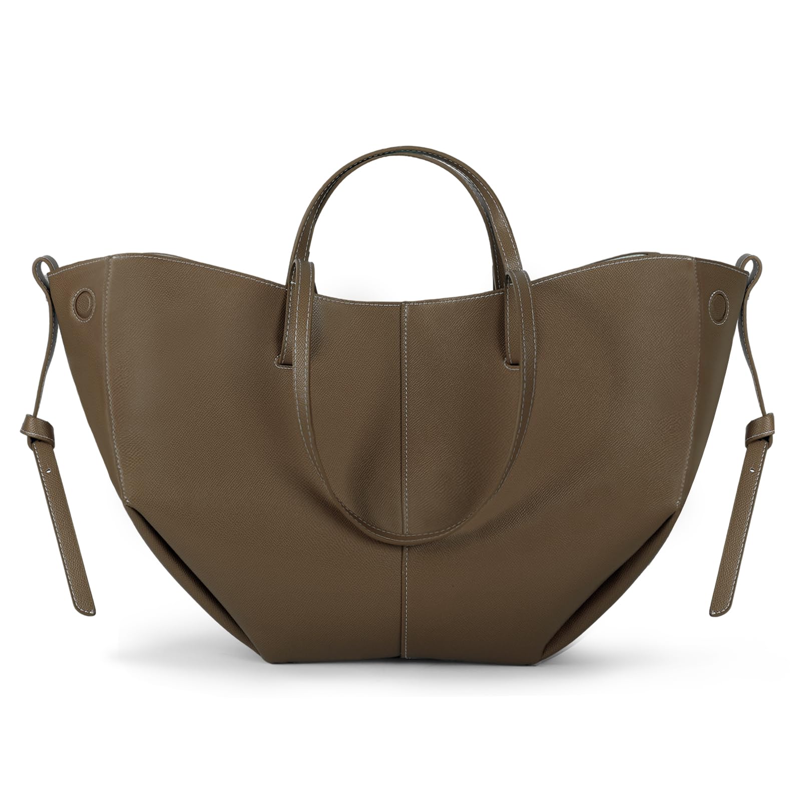 Flügeltasche, Rindsleder, Tragetasche, Damen, Eimer-Handtasche, Premium-Leder, Cyme-Tasche, Schultertasche, leicht, vielseitig für Arbeit, Reisen