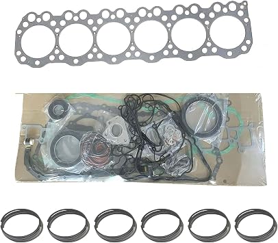 P11C 6Pcs Piston Ring & Full gasket fits for Hino Truck 700