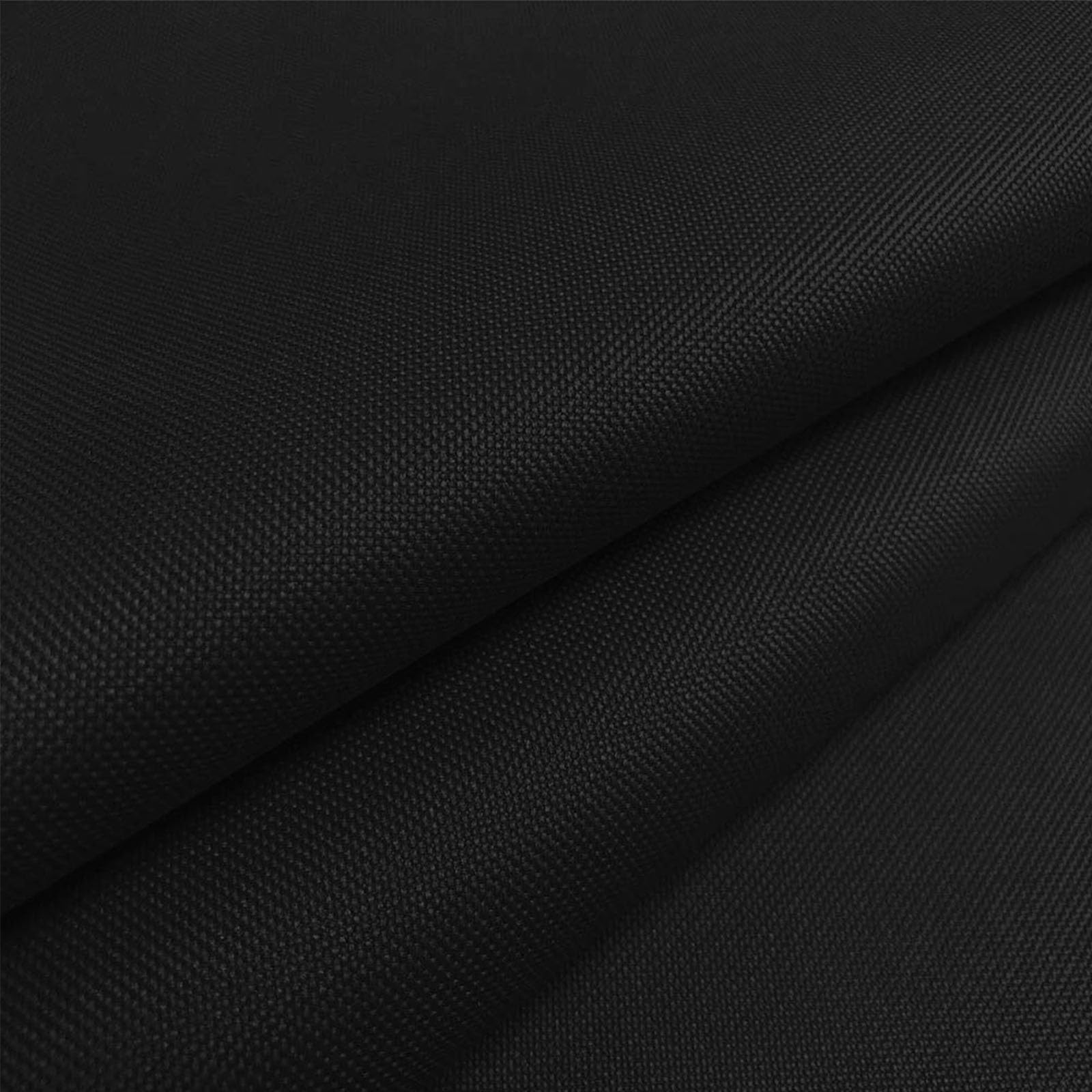 Waterproof Canvas Fabric by The Yard 600D Upholstery Fabric for Chairs 58" Wide Indoor Outdoor Water Resistant Canvas Polyester Material Sewing DIY Cloth, 1 Yard Black