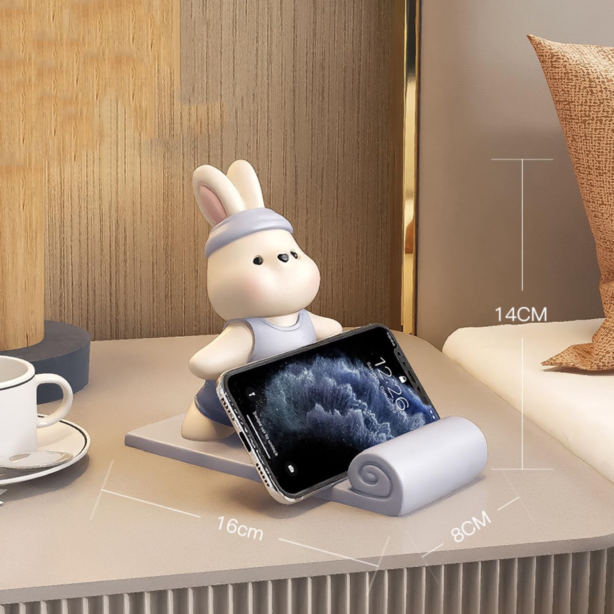 Amazon.co.jp: JAnjiaLxY うさぎの置物 スマホスタンド 可愛い スマホ