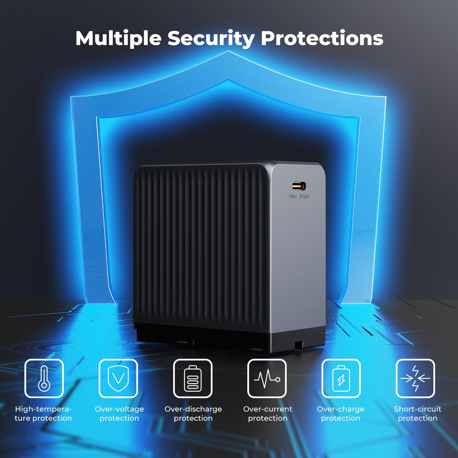 K&F CONCEPT NP-F970 Tragbares Ladegerät mit Touchscreen-Display 10500 mAh hohe Kapazität Zwei USB-C-/EIN USB-A-Ausgangsanschlüsse mit PD 45 W Schnellladefunktion