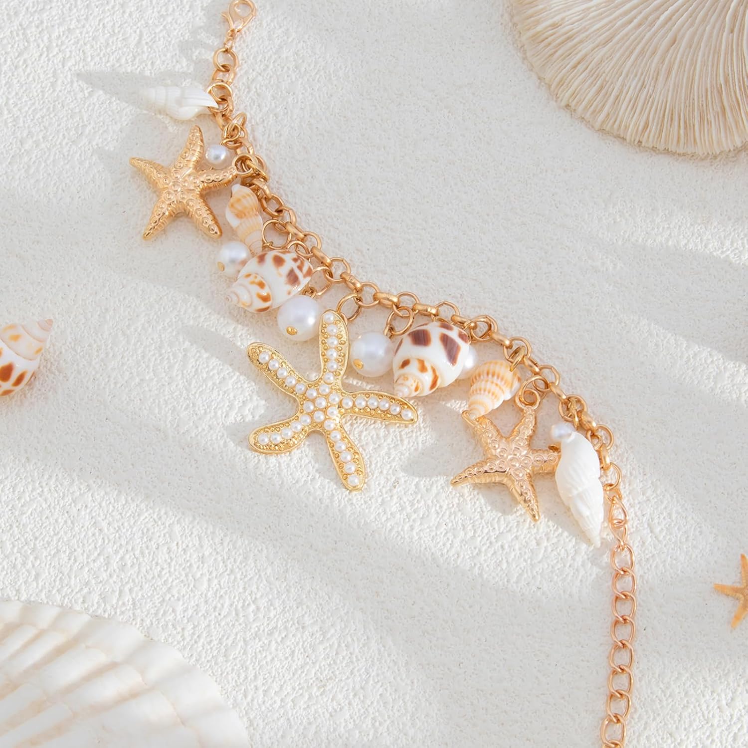 Shell Starfish Bracelet for Women Hawaiian Beach Bracelets for Women Pearl Conch Seashell Charm Summer Vacation Jewelry - Image 6