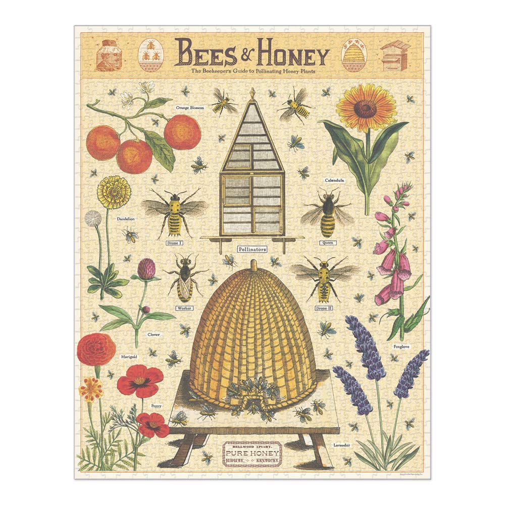 Cavallini Papers & Co. PZL Bees & Honey Puzzle 1 000 pièces Multicolore