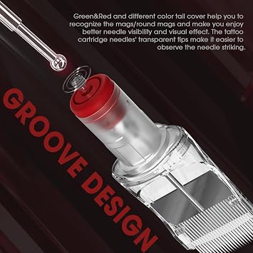 EZ EPIC Tattoo Cartridge Needles 0.30mm #10 (1049RM) Bugpin Curved Magnum 8Pcs Membrane Safety Cartridges for Rotary Pen Machine, Professional Shading & Blending Tattoo Supplies for Artists
