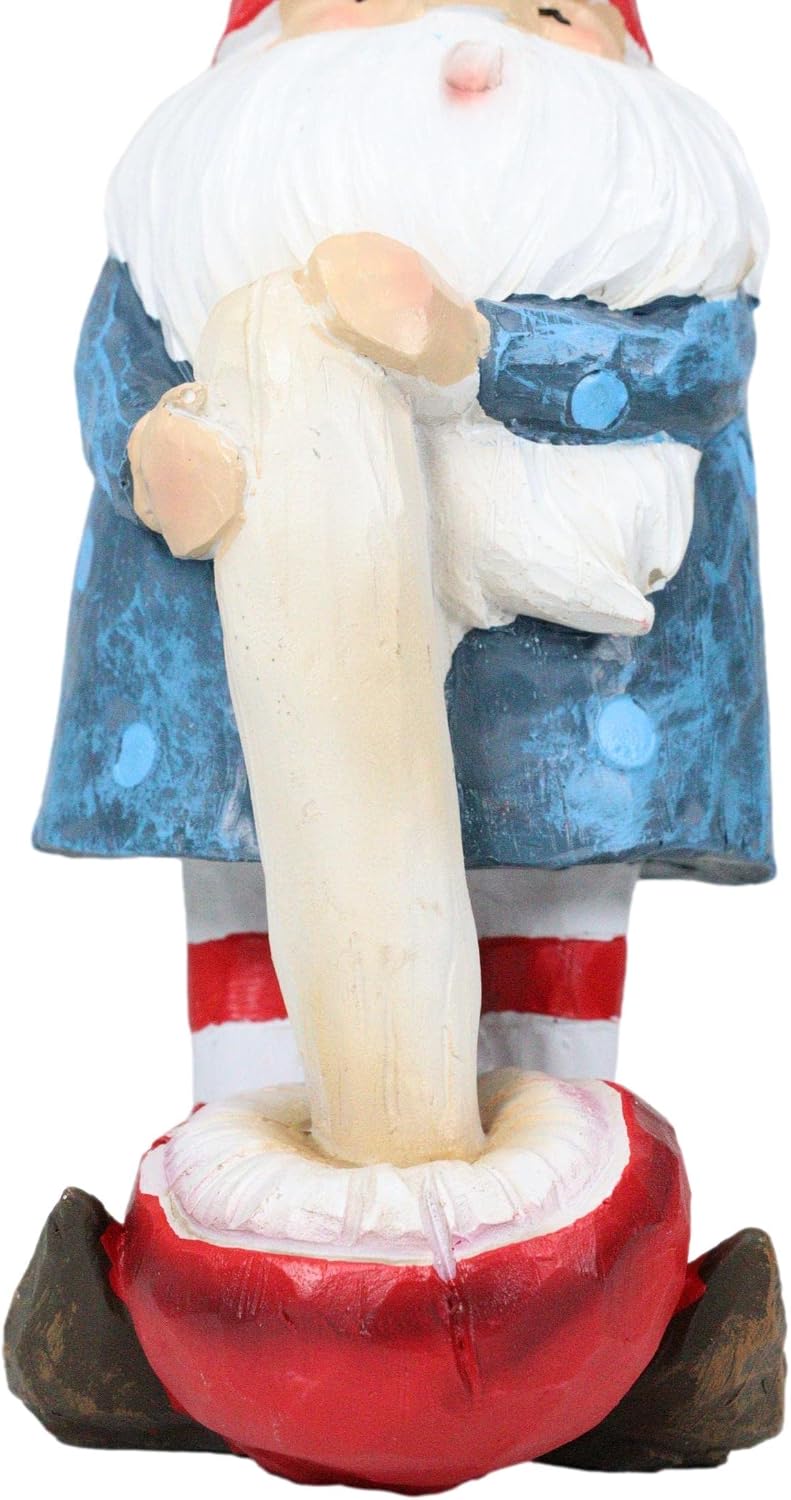 Ebros Gift Whimsical Adventuring Festive Holiday Golfer Gnome Using Toadstool Mushroom As Golf Club Figurine Travelling Gnomes DIY Fairy Garden Home Decor Sculpture